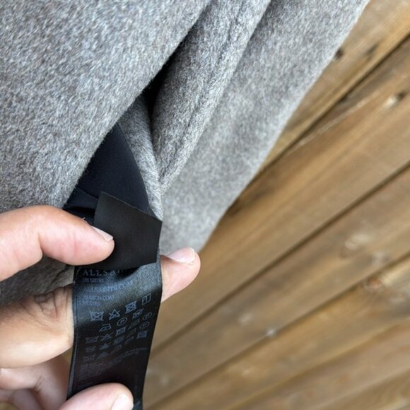 AllSaints Hanson Gray Wool Jacket - Picture 5 of 14